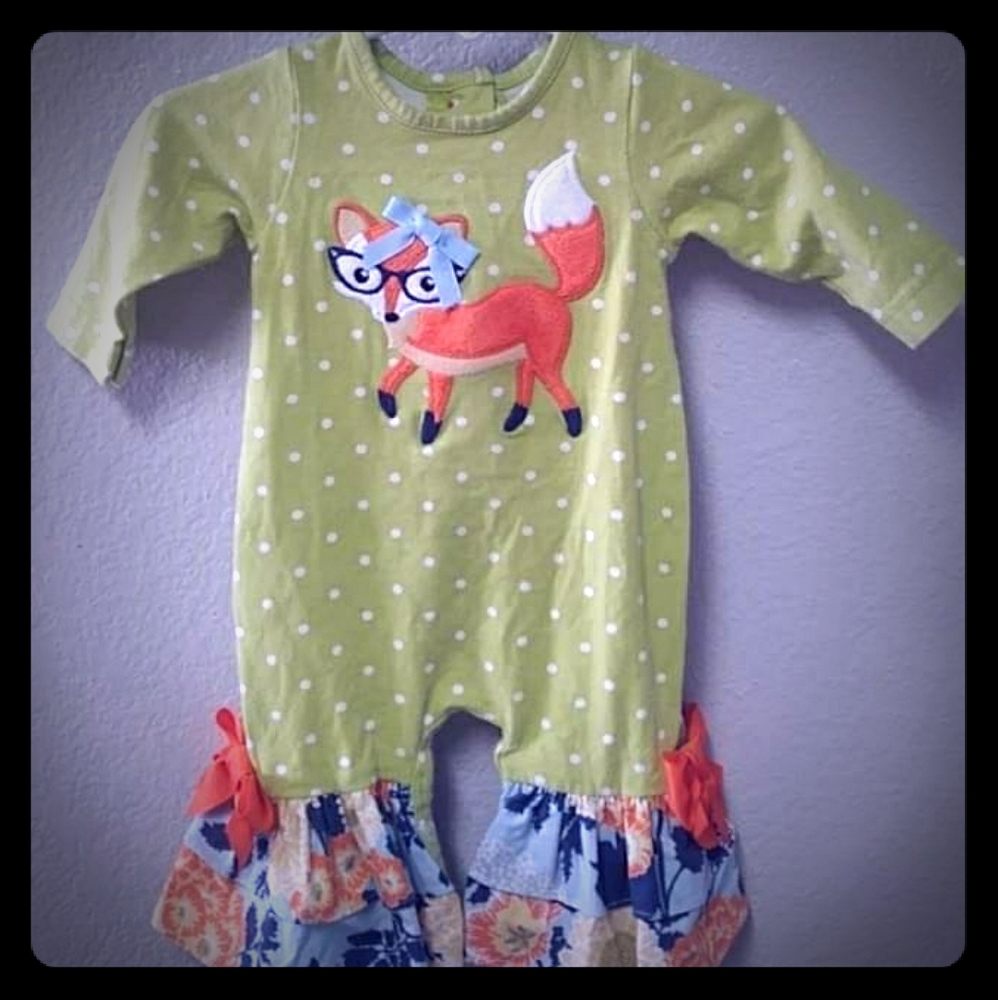 0/3m Molly & Millie Ruffle Fox